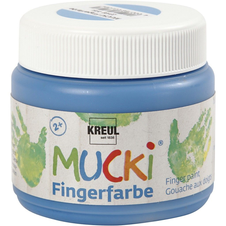 Mucki Fingerfarbe Metallic Blau 150 ml