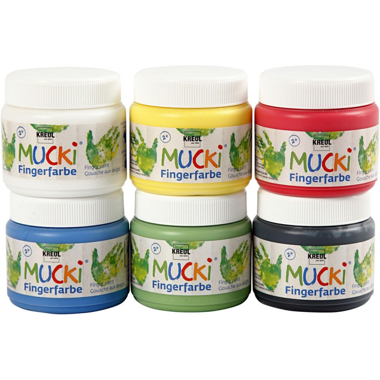 Mucki Finger Paint Set Basic 6x150 ml