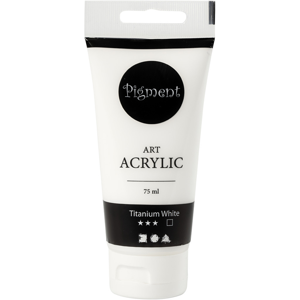 Pigment Art Acrylfarbe Titanweiß 75 ml