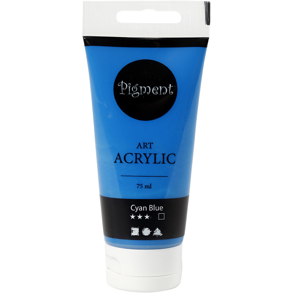 Pigment Art Acrylfarbe Cyan Blau 75 ml
