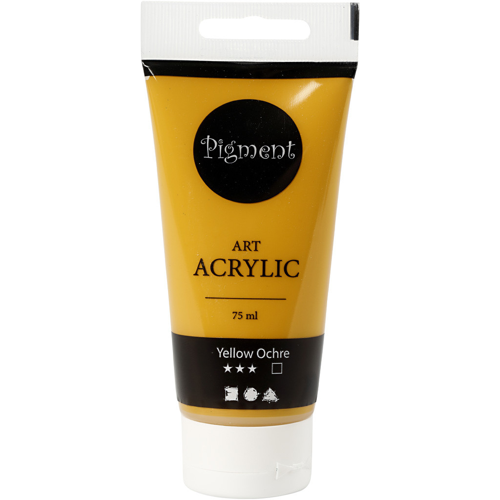 Pigment Art Acrylic Paint Ochre Yellow 75 ml