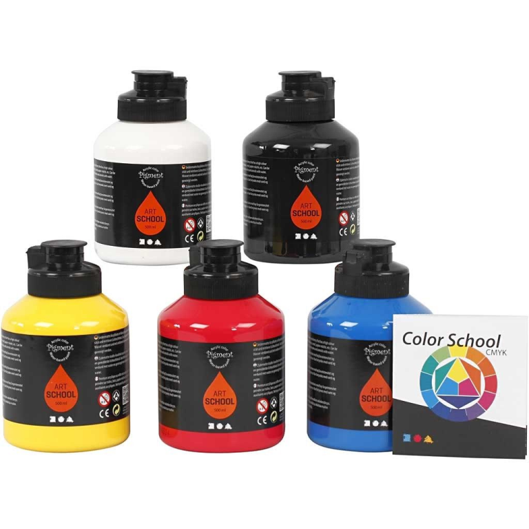 CC Pigment Art School Set Primaire kleuren 5x500 ml