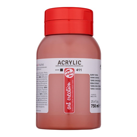 Talen Art Creation Acrylverf 411 Sienna Gebrand 750 ml