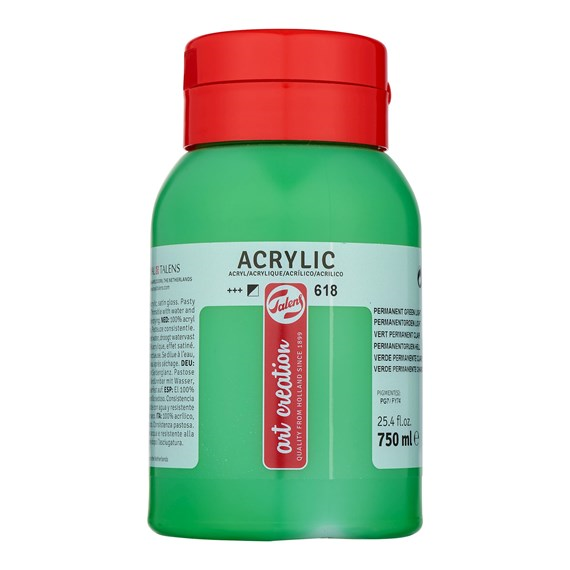 Talen Art Creation Acrylic Paint 618 Permanent Green Light 750 ml