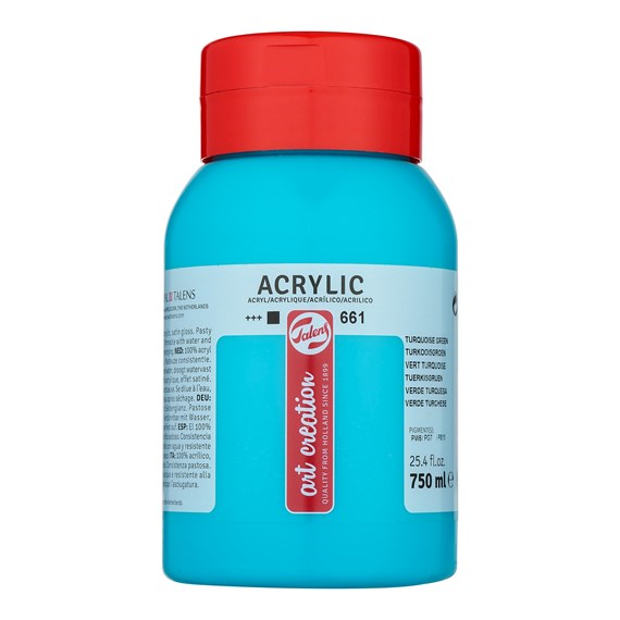 Talen Art Creation Acrylverf 661 Turkooisgroen 750 ml