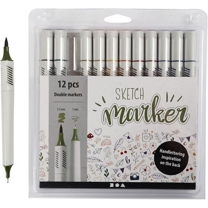 CC Sketch Marker Double Set 12 Stück Natur