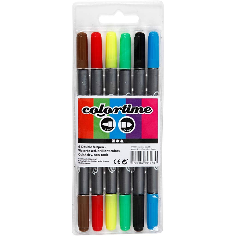 Colortime Doppelstift-Set 6 Stück