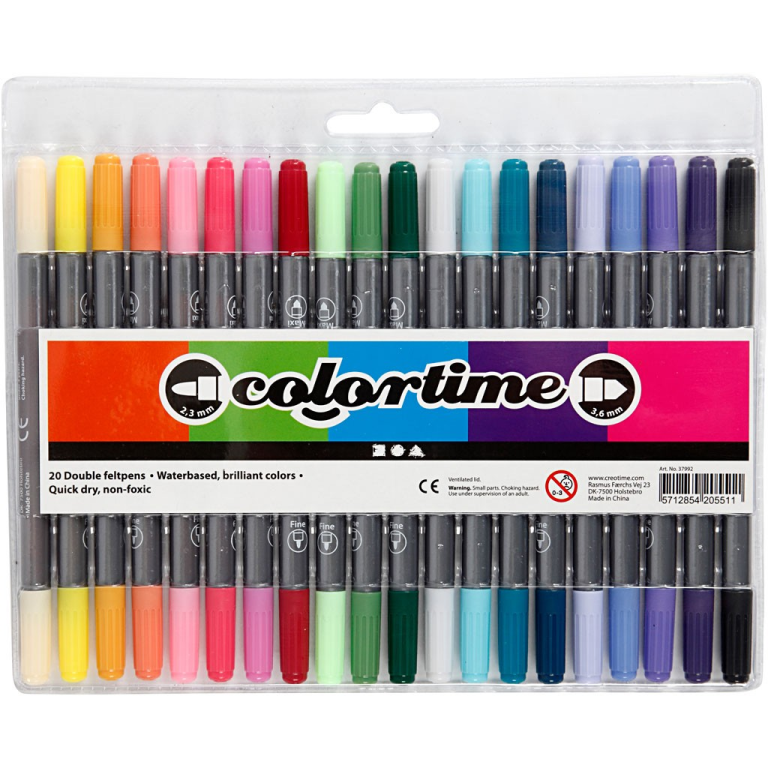 Colortime Dual-Tip Markers Extra Set 20 pcs