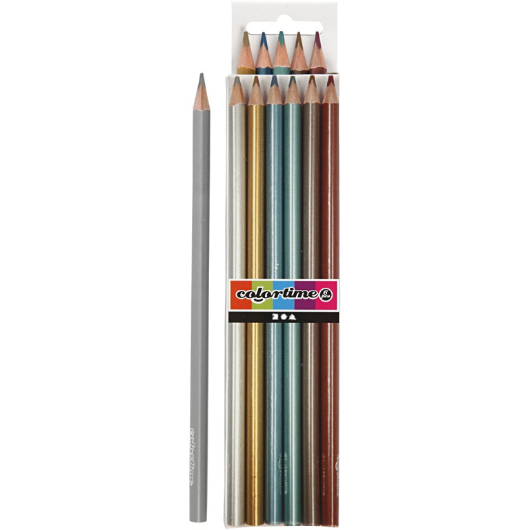 Colortime Metallic Buntstifte 6 Stück