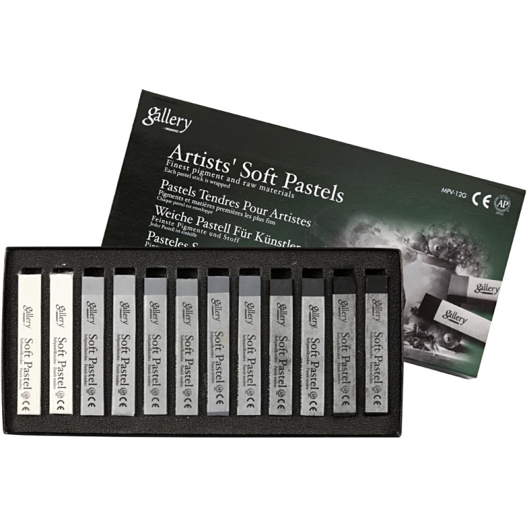 Mungyo Gallery Soft Pastel Set 12 Grey Tones