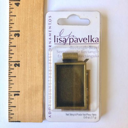 Afwerking Lisa Pavelka Open rechthoek Bezel bronskleur - Polymeerklei