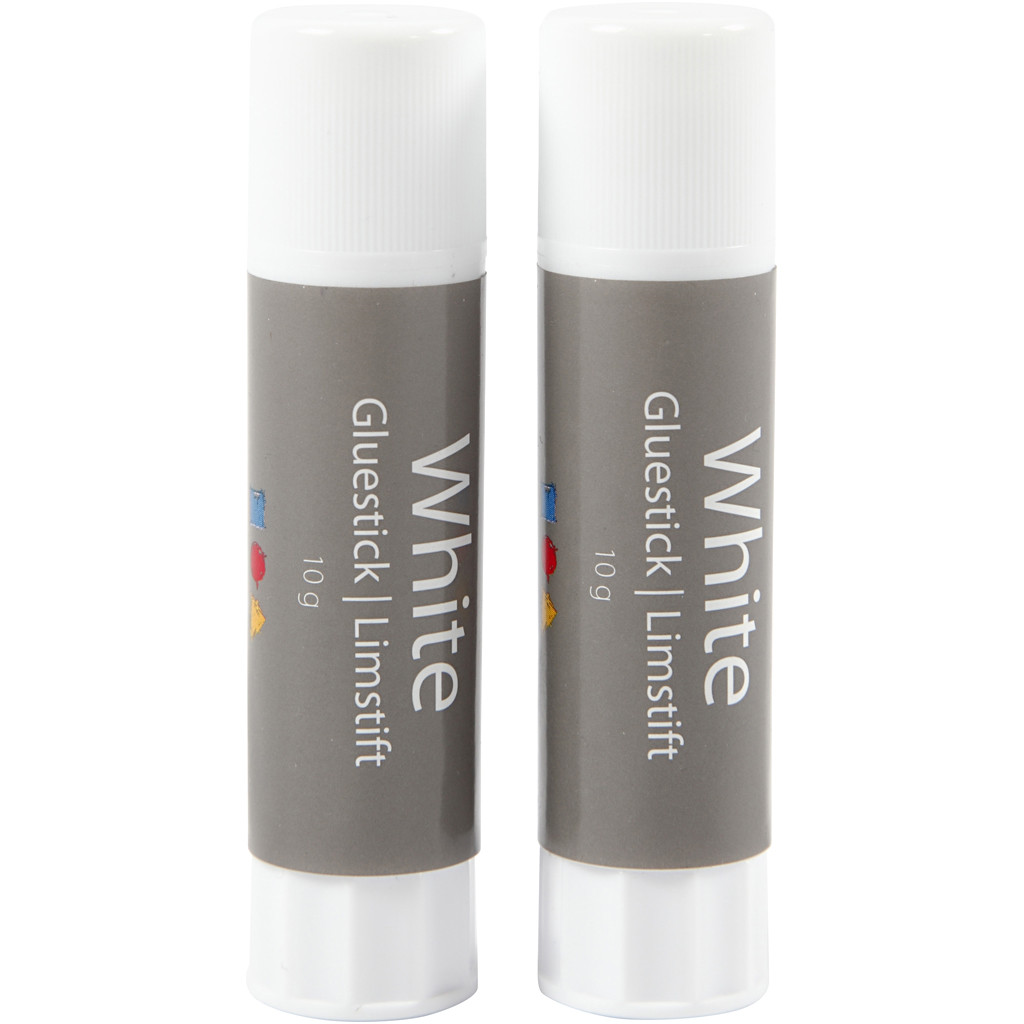 CC Witte Lijmstift Rond 10 gr 2 stuks