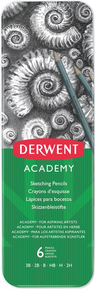Derwent - Academy Sketching Set van 6 Potloden