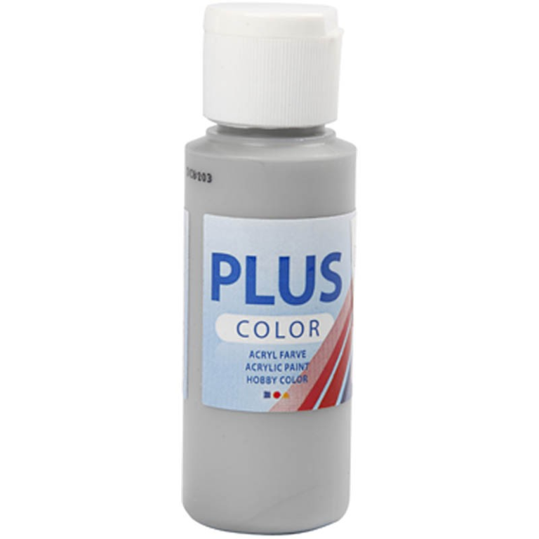 Plus Color Acrylfarbe Mittelgrau 60 ml