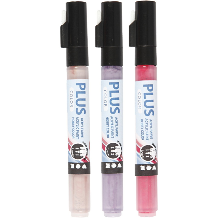 Plus Color Marker Set Roze 3 stuks