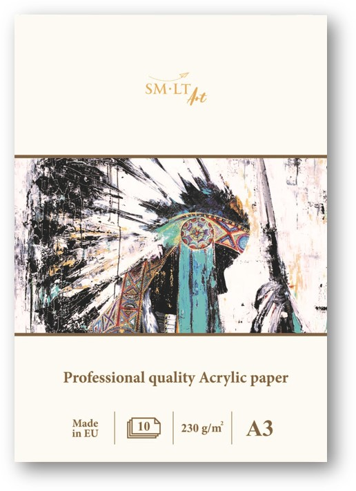 SMLT Professional Papierblock Acryl A3 420g 10 Blatt