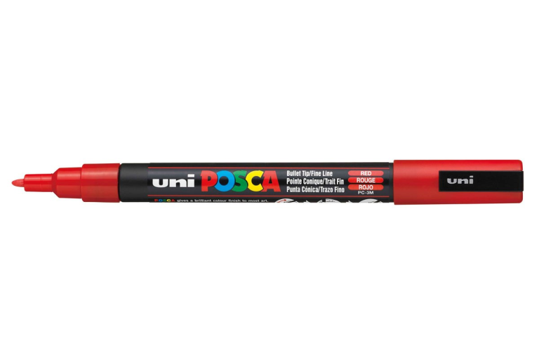 Uni Posca Verfmarker 3M Rood