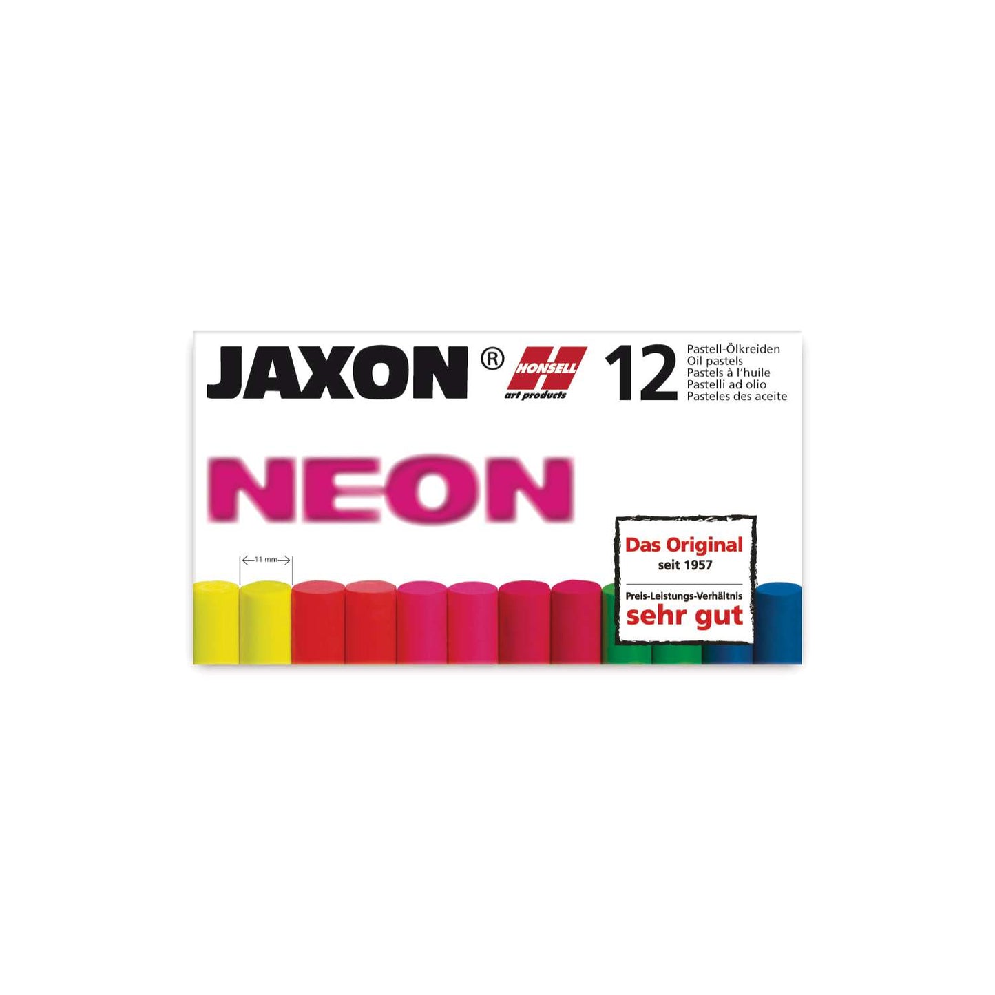 Jaxon Ölpastellkreide-Set, 12 Stück, Neon