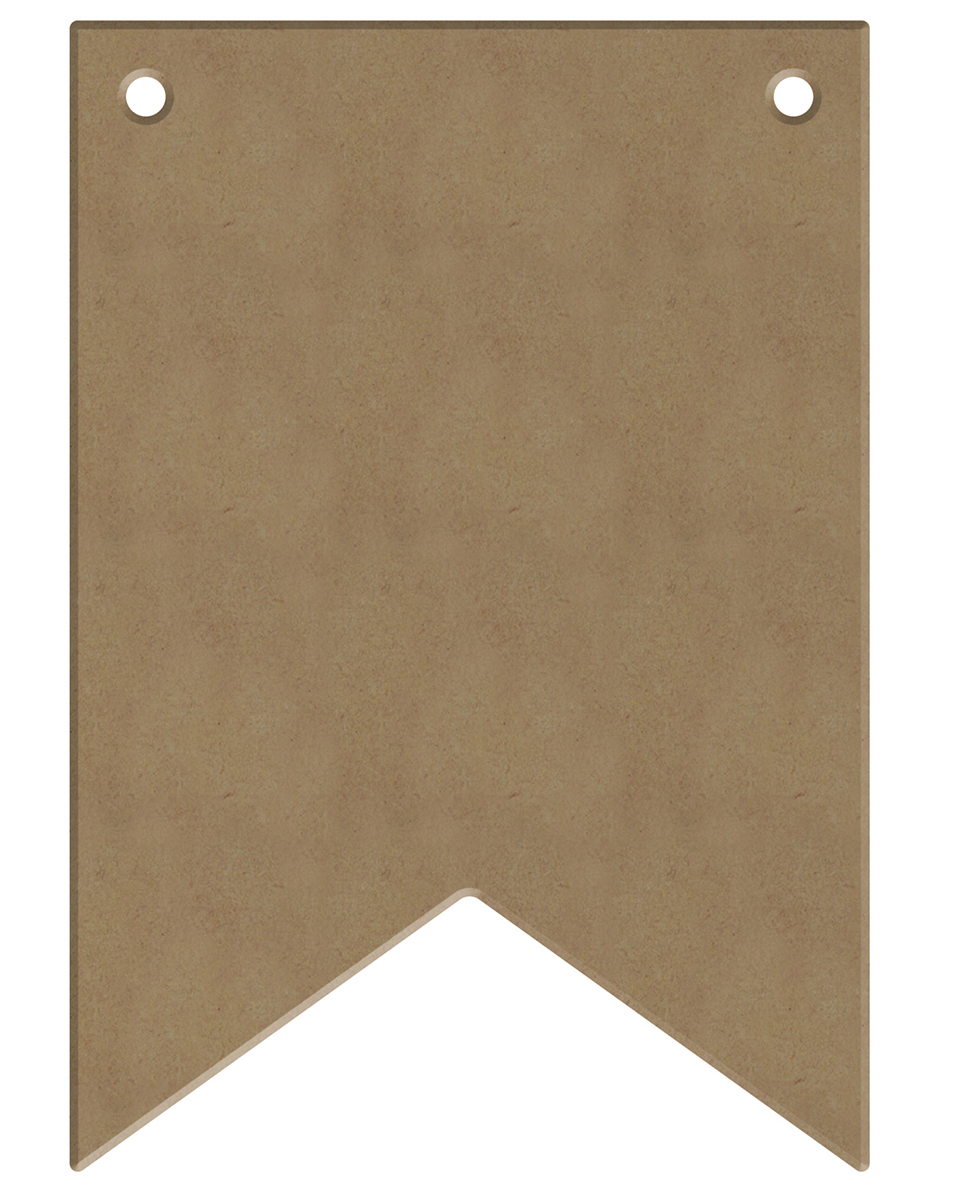 Gomille MDF Figure 10x14.5 cm Flag Square