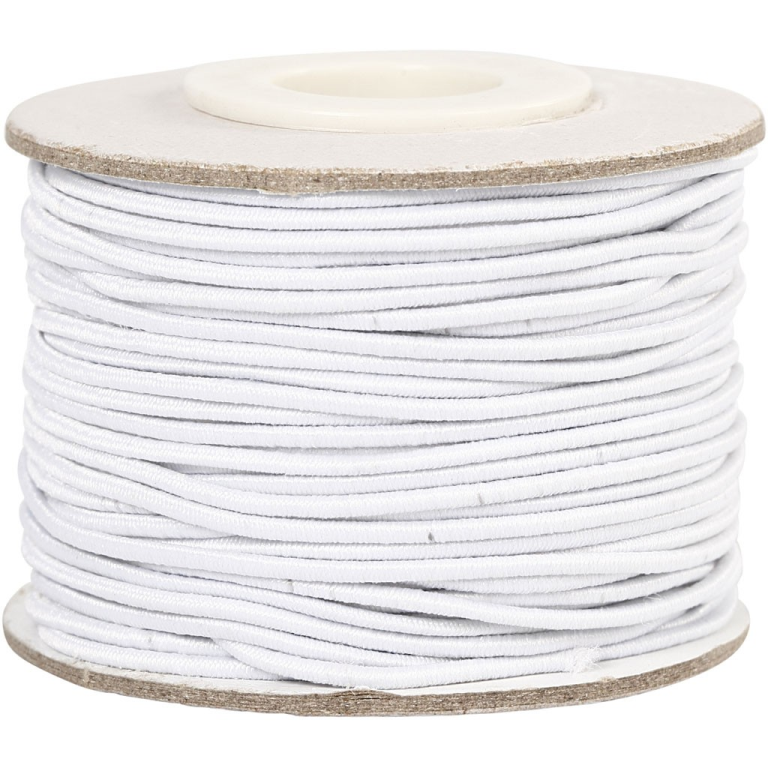 CC Elastiek Koord 1 mm 25 m Wit