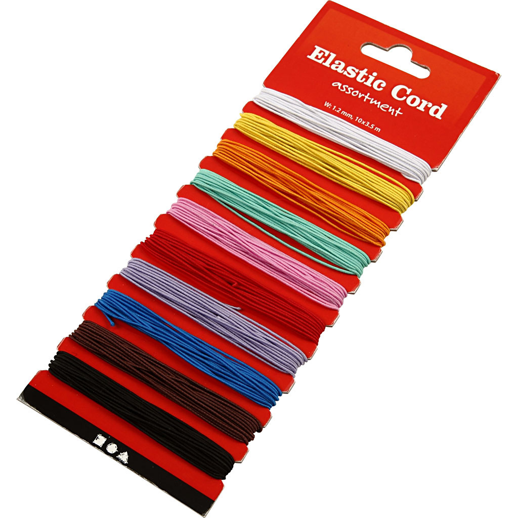 CC Elastisch Koord 1 mm Multi 10x3,5 m