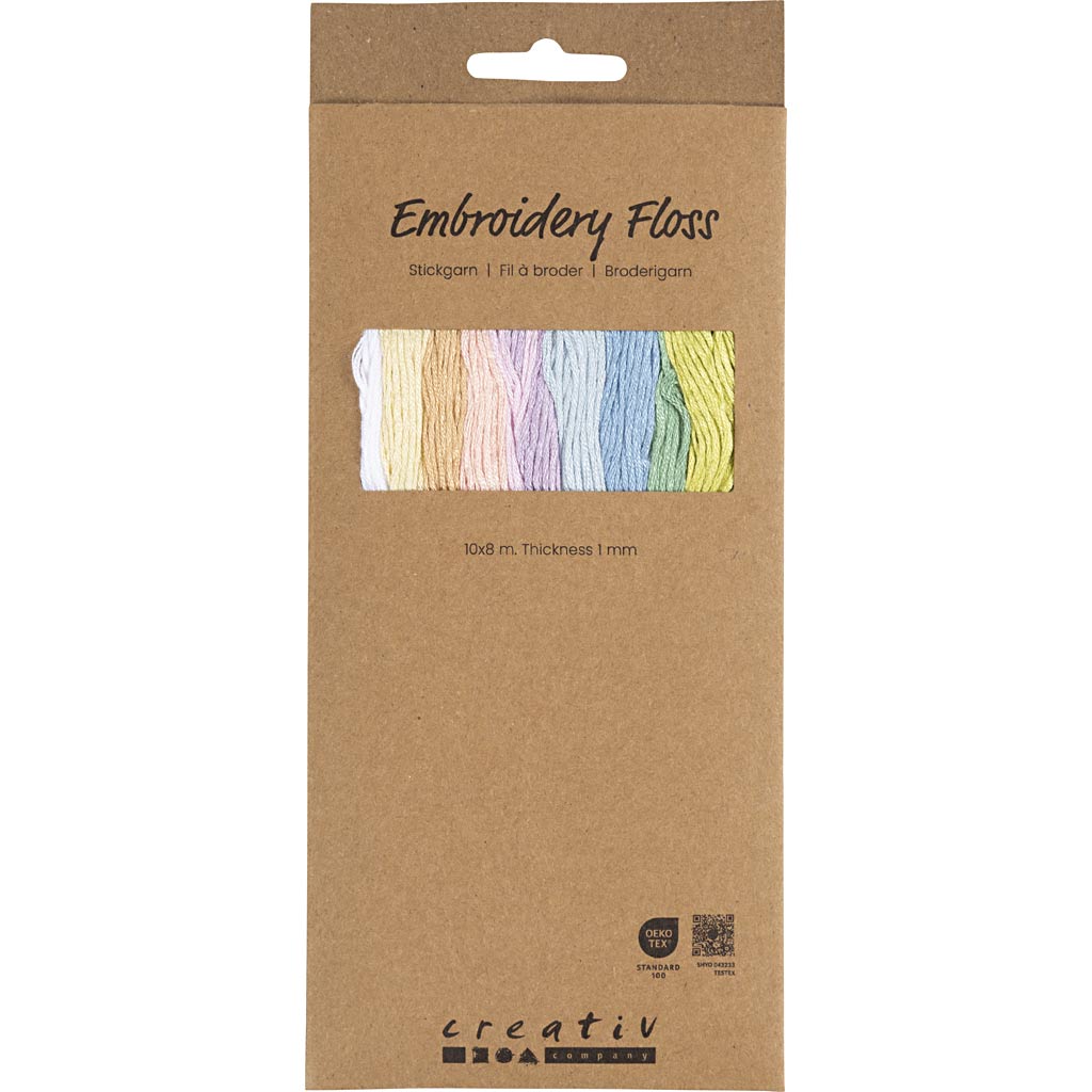 CC Stickgarne Pastellfarben 10 Farben à 8m