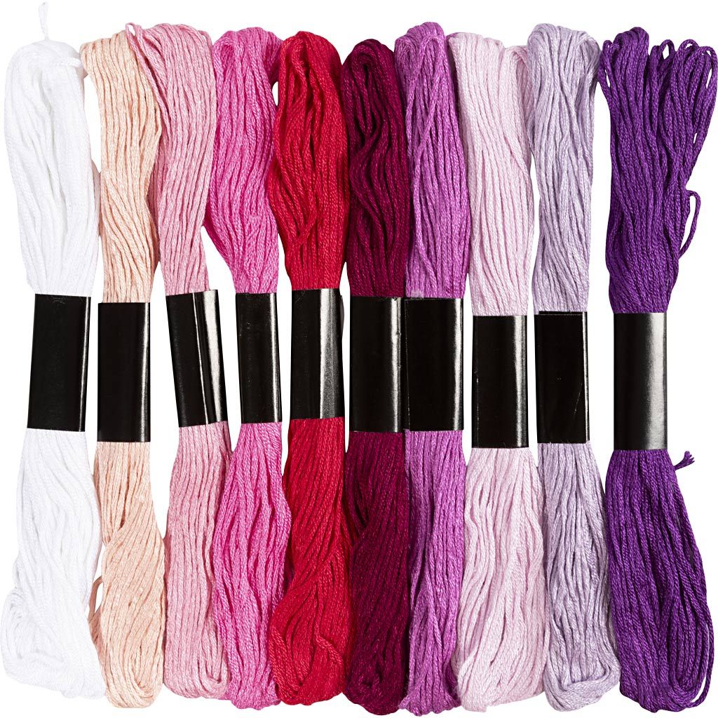 CC Borduurgaren Paars/ Roze Harmonie 10 kleuren van elk 8m