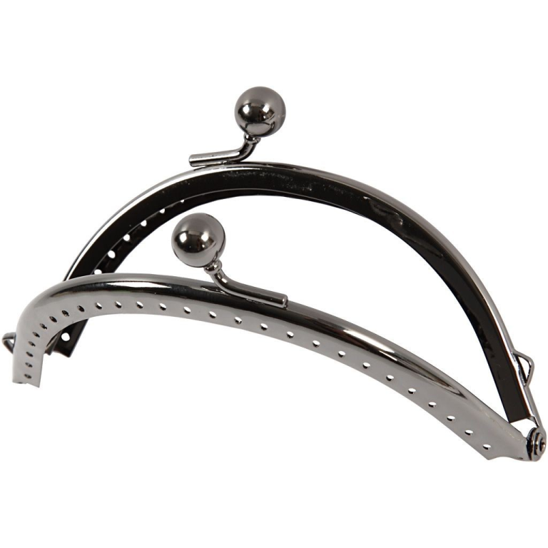 CC Geldbörsenverschluss-Set 10 cm Silber