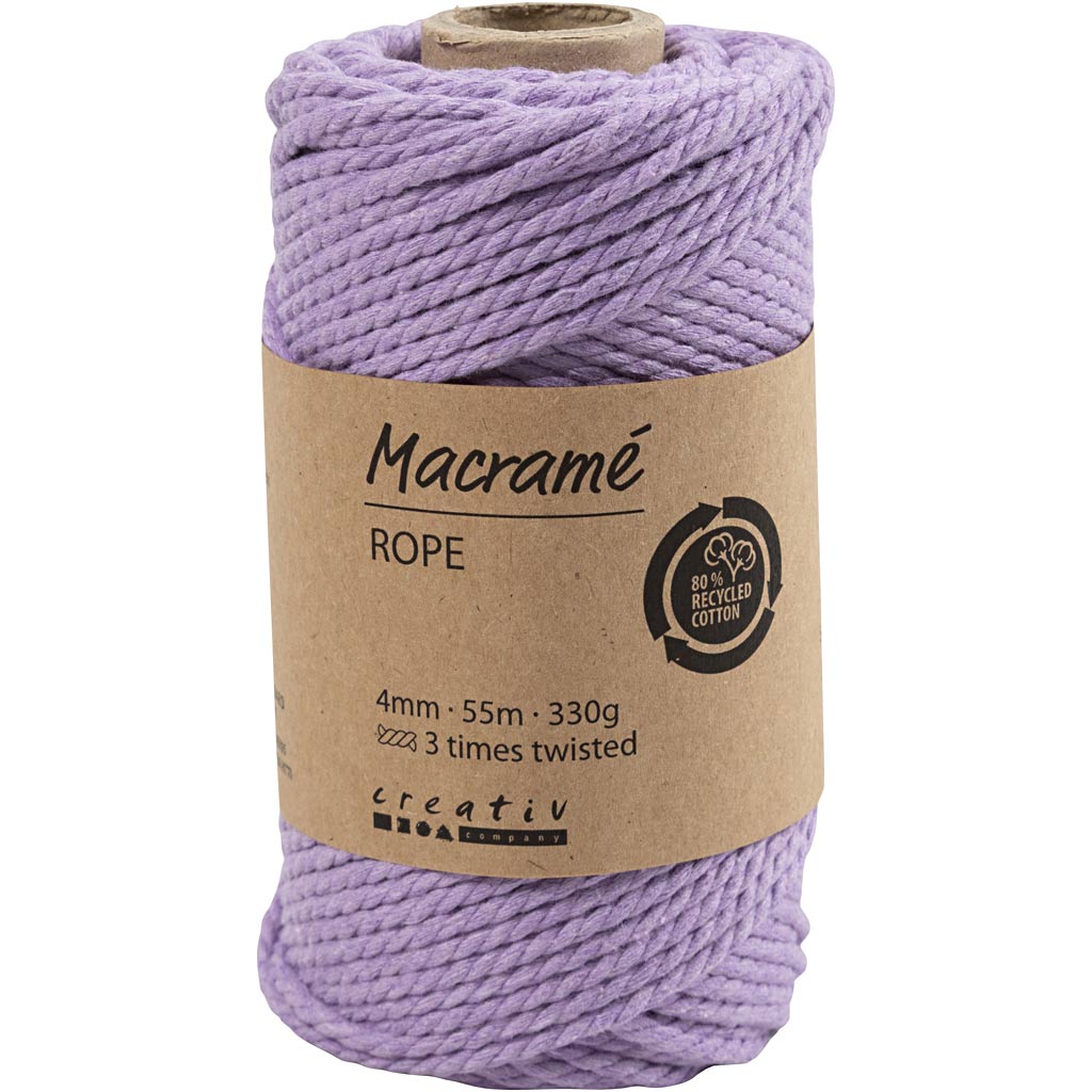 CC Makramee-Kordel 4 mm 55 m Lila