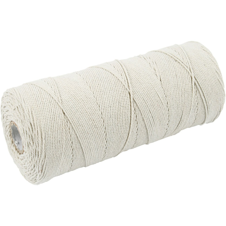 CC Cotton Cord 1 mm 315 m Light Natural Thin Quality