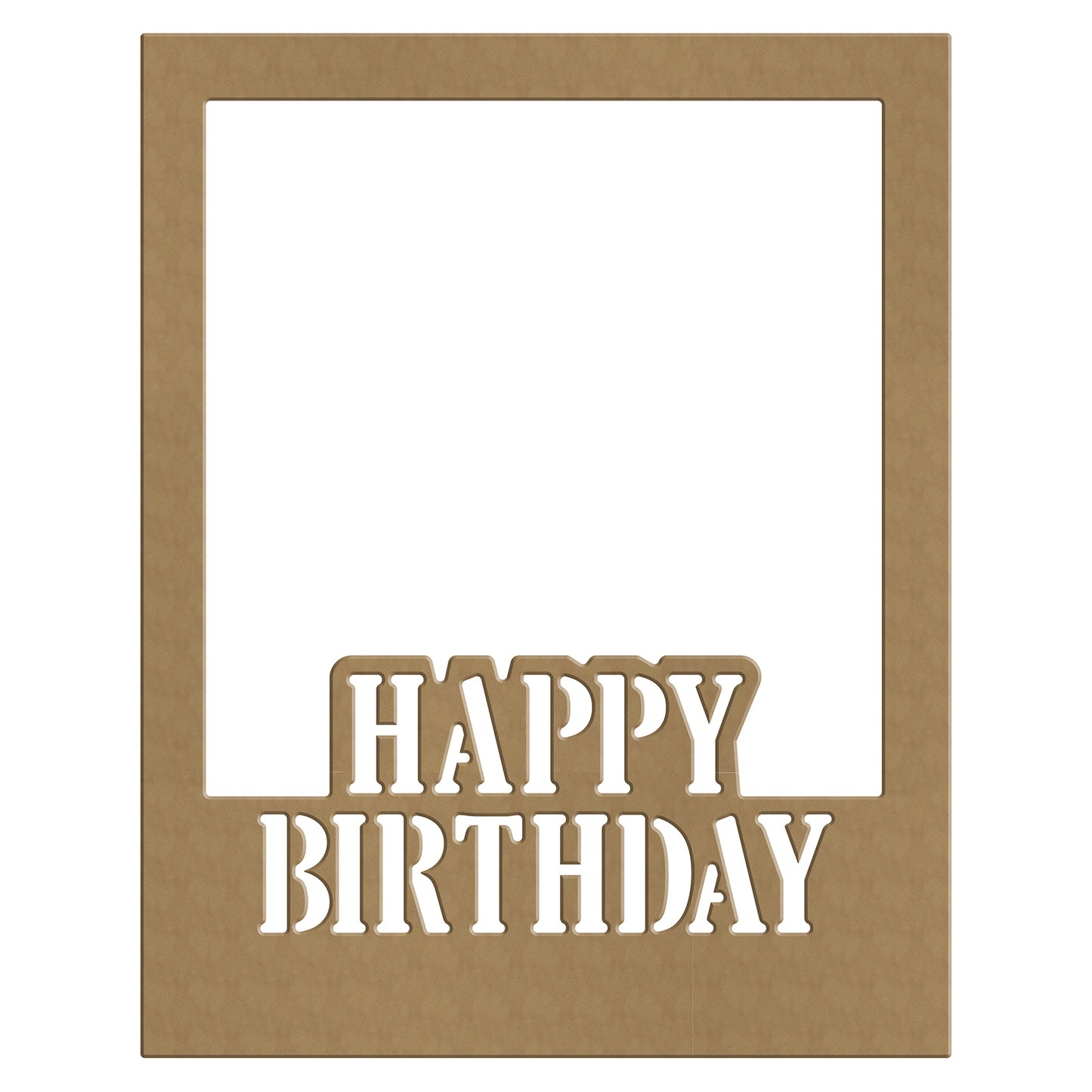 Gomille MDF Figur 57x72 cm Photobooth Rahmen Polaroid Happy Birthday
