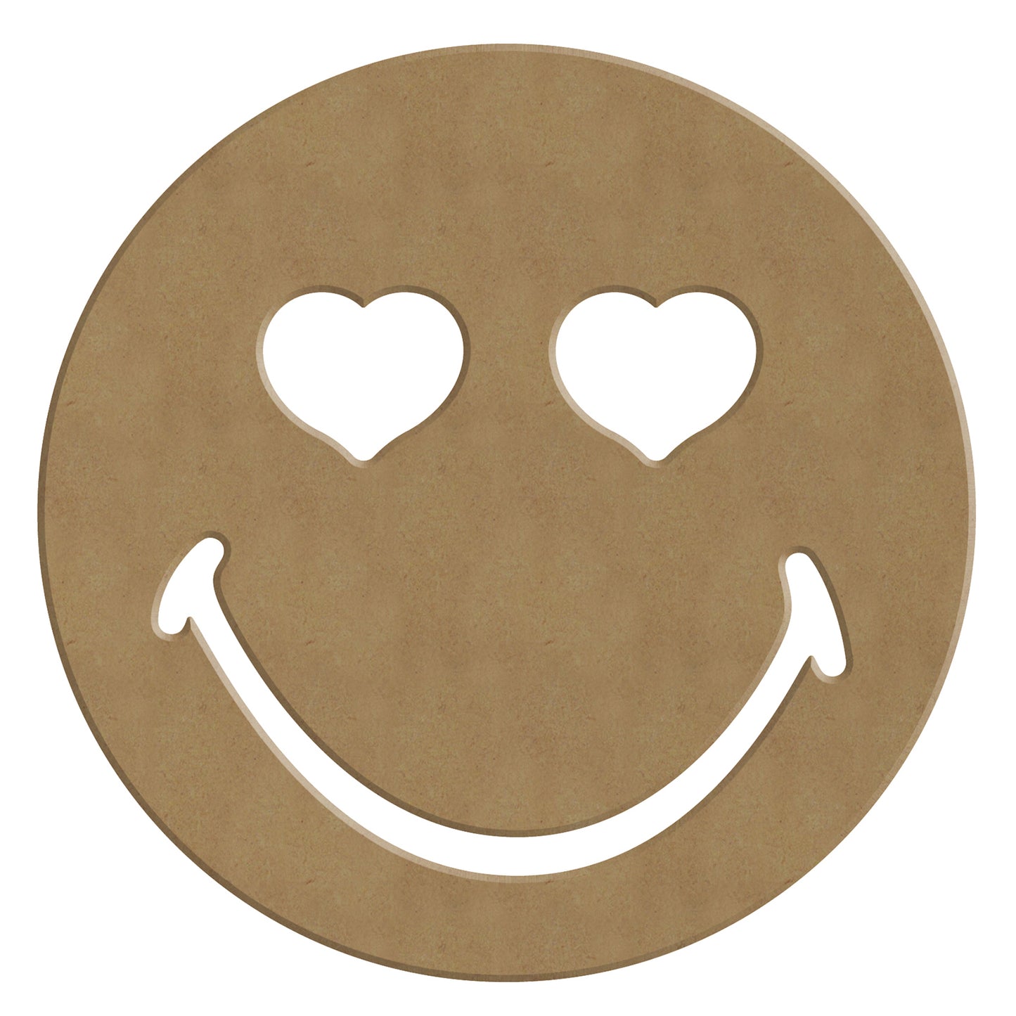 Gomille MDF Figuur 14x14 cm Smiley Harten Ogen