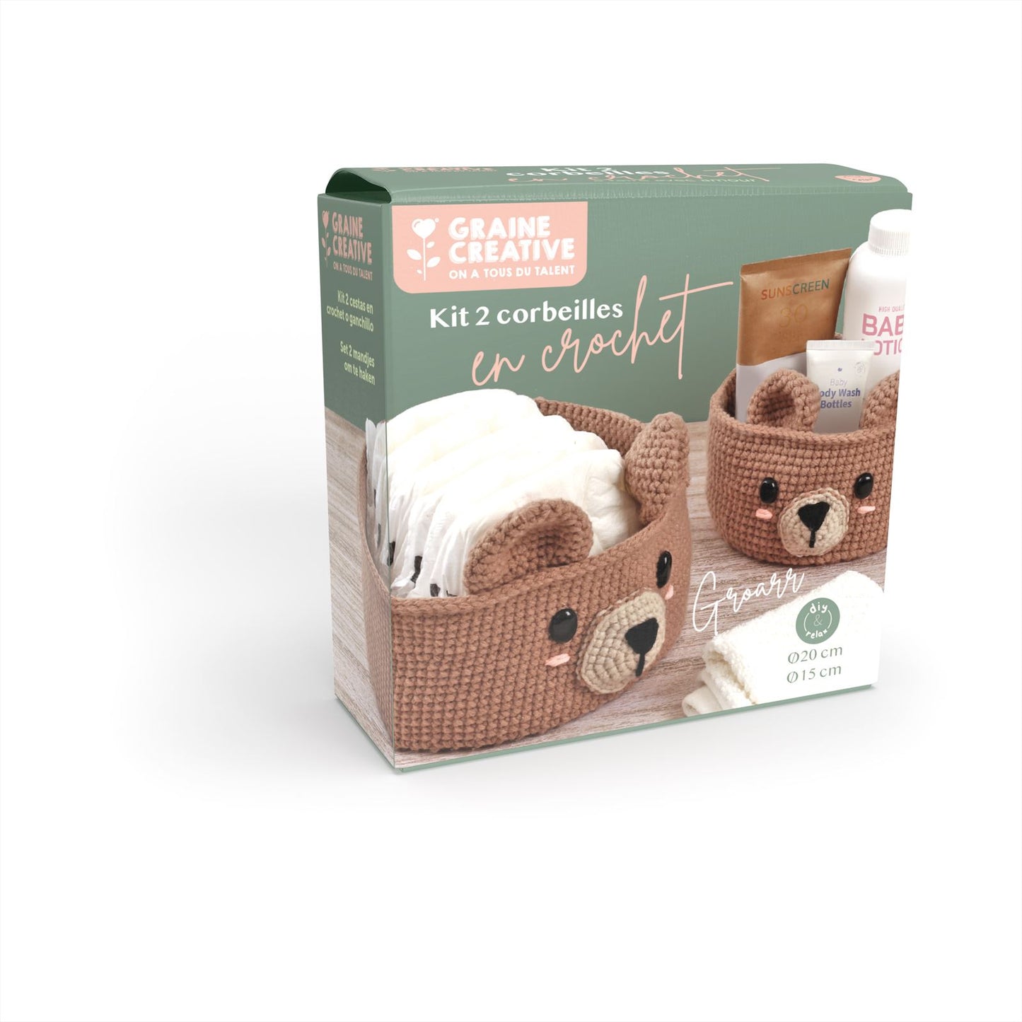 GC Crochet Kit Crochet Baskets Bears