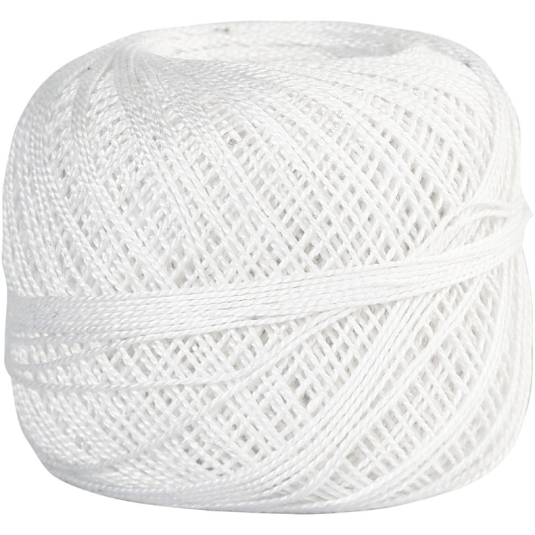 CC Mercerized Cotton Yarn 20g White