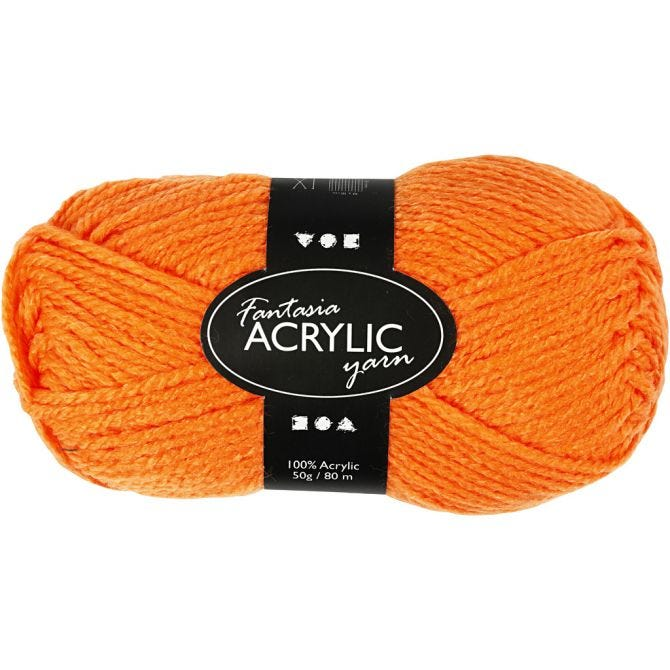 CC Fantasia Acrylic Yarn 50gr Orange