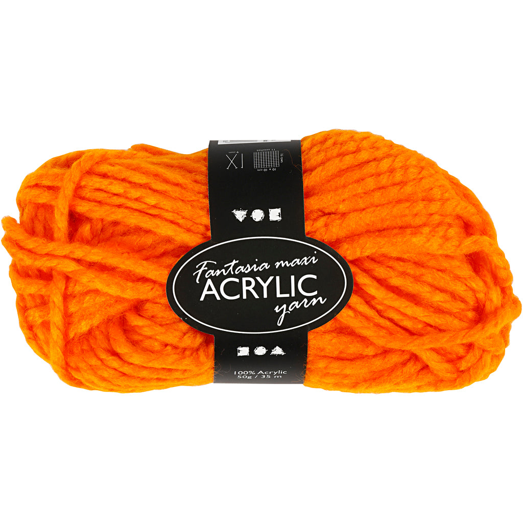 CC Fantasia Acrylgarn 35m Neon Orange