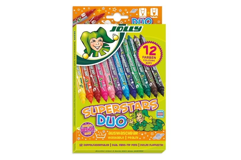 Jolly Superstar Duo Filzstifte 12 Farben
