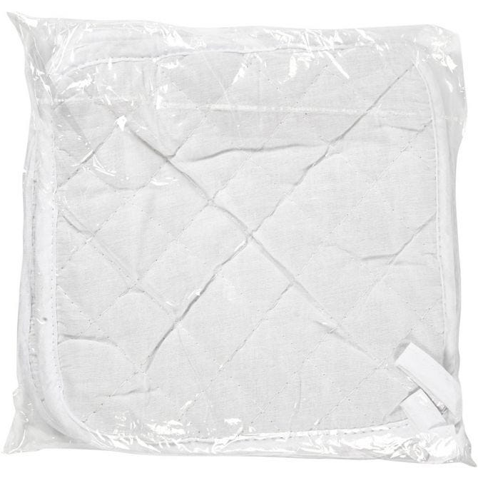 CC Topflappen aus Baumwolle Set 20x20 cm Weiß 4 Stück