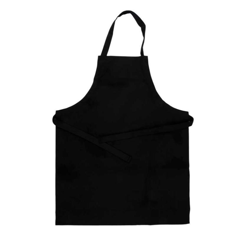 CC Baumwoll-Kinderschürze Schwarz 70x55 cm