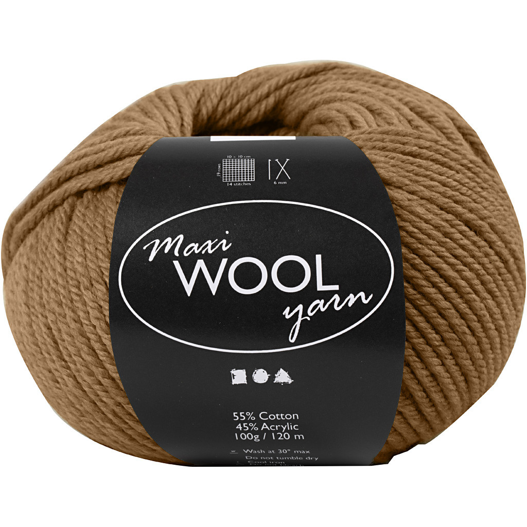 CC Maxi Wolgaren 100 gr Lichtbruin