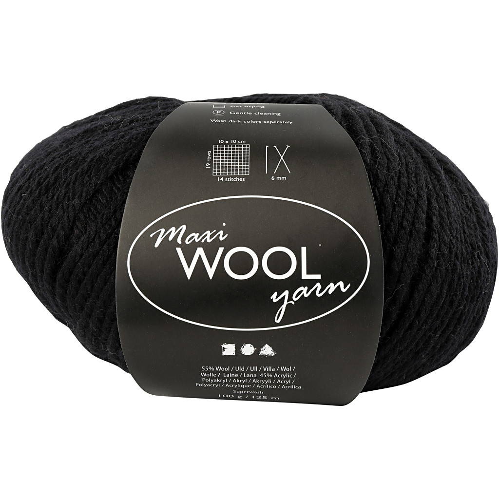 CC Maxi Wolgaren 100 gr Zwart