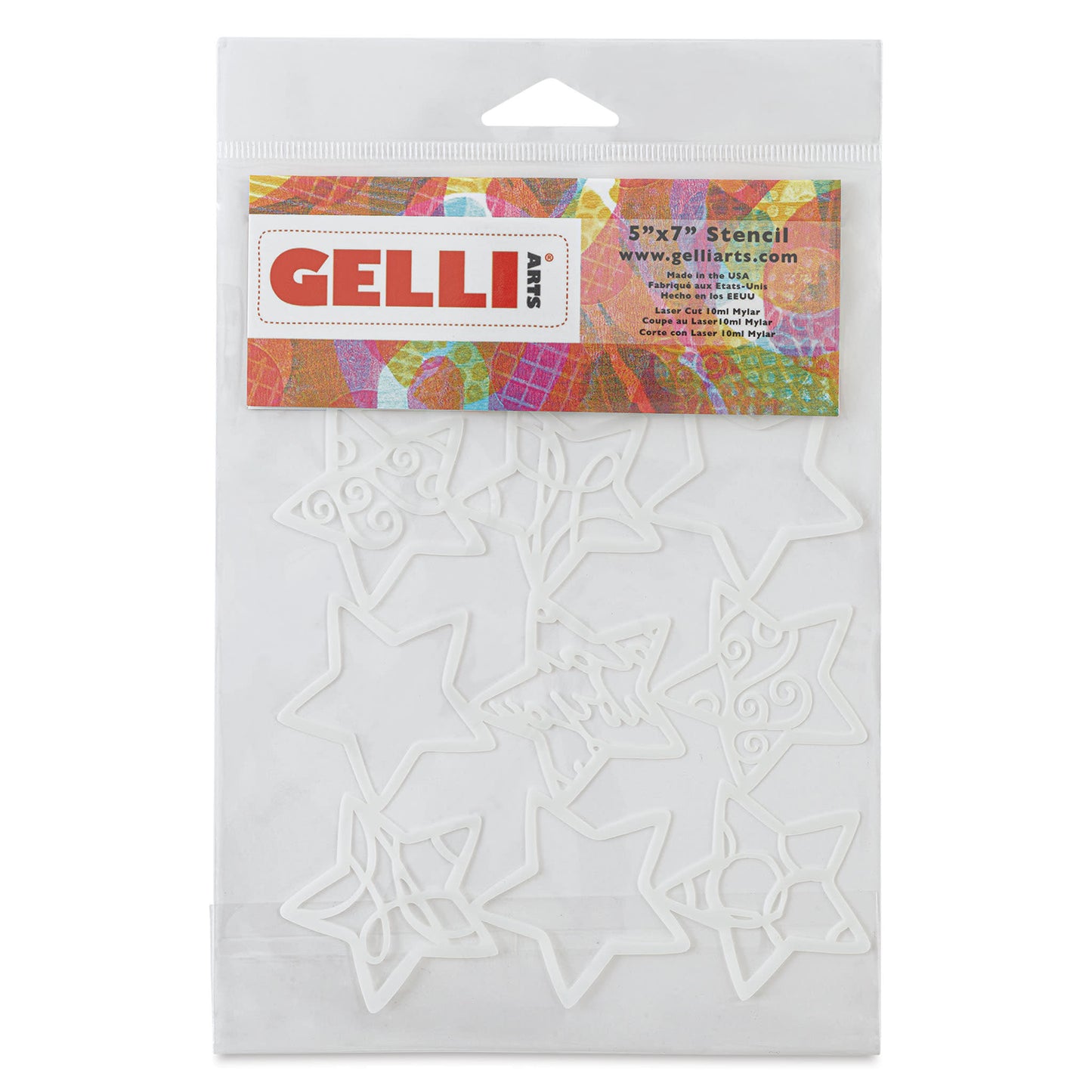 Gelli Arts Kerststerren Stencil 12,7 x 17,8cm