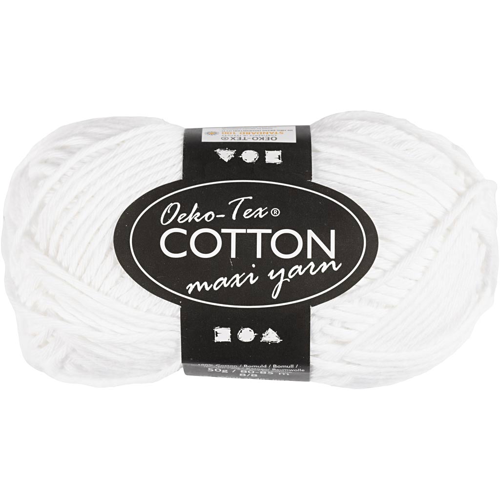 CC Cotton Yarn 8/8 50 gr - White