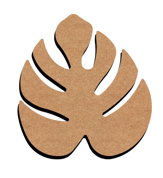 MDF Monstera Shape 15 cm