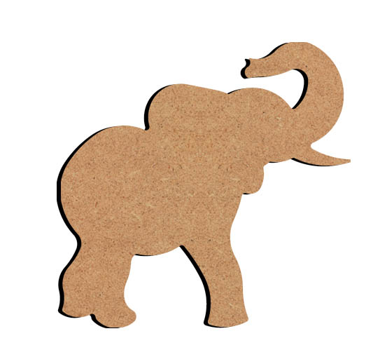 MDF Figuur Olifant 2 15 cm