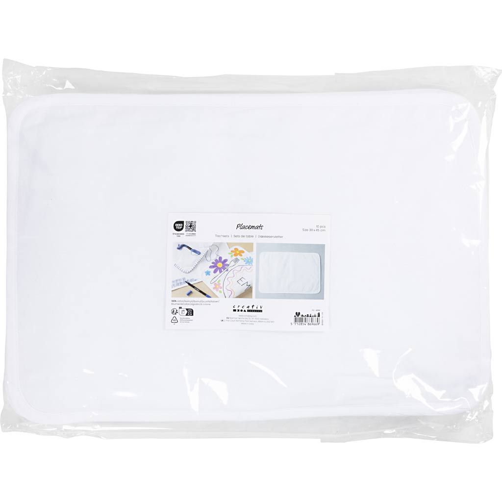 CC Placemats 30x45 cm 145 gr Wit 10 stuks