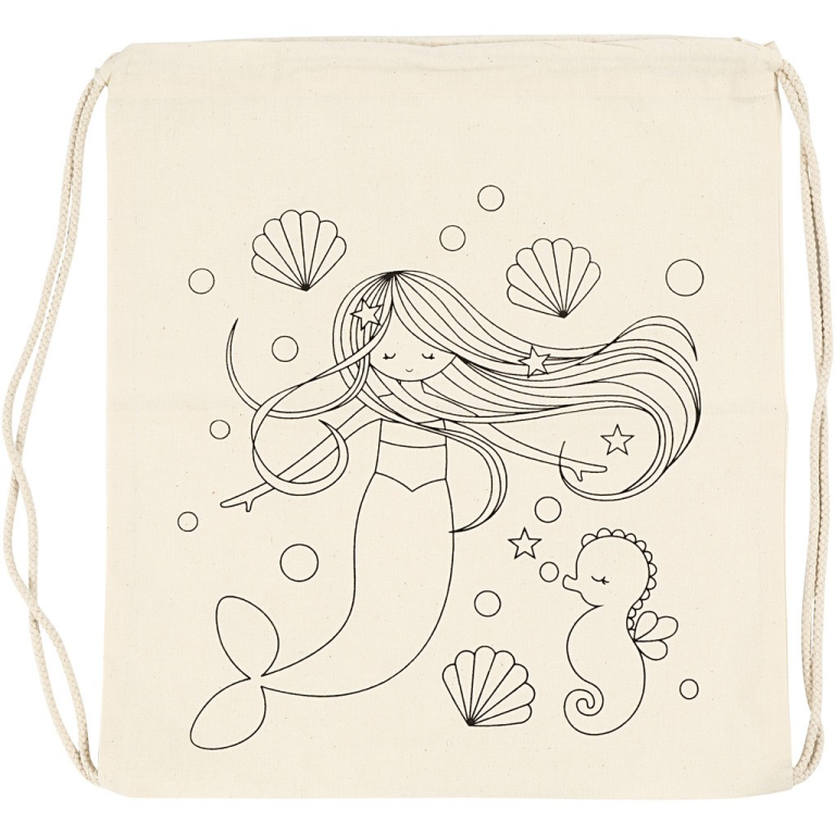 CC Cotton Backpack Mermaid 37x41 cm