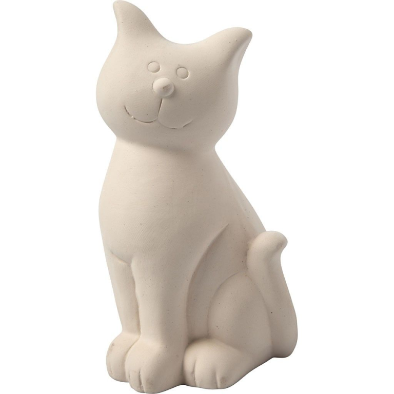 CC Terracotta Piggy Bank Cat 14 cm 8 pieces