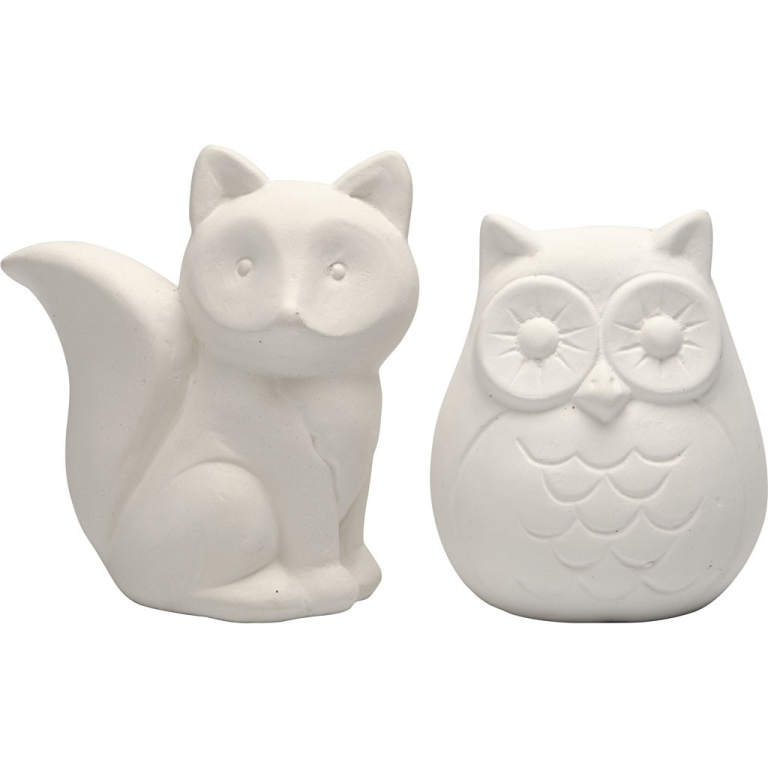 CC Terracotta Spaarpotten 10 cm Vos en Uil
