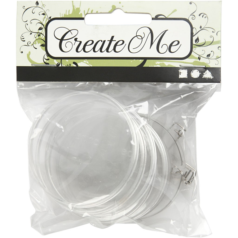 CC Transparent Round Buttons d: 5.5 cm 5 pieces